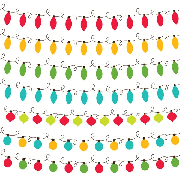 Christmas lights set — Stock Vector