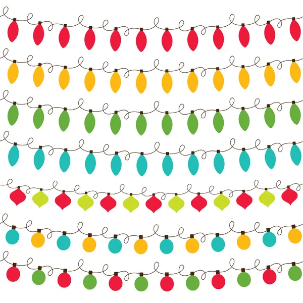 Christmas lights set Stock Vector