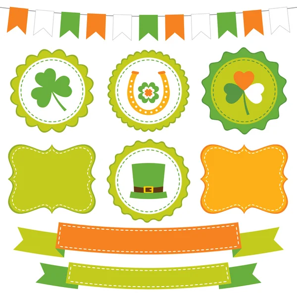 Elementos de diseño del Día de San Patricio — Vector de stock