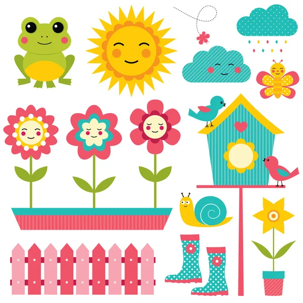 Bahar tasarım öğeleri kümesi