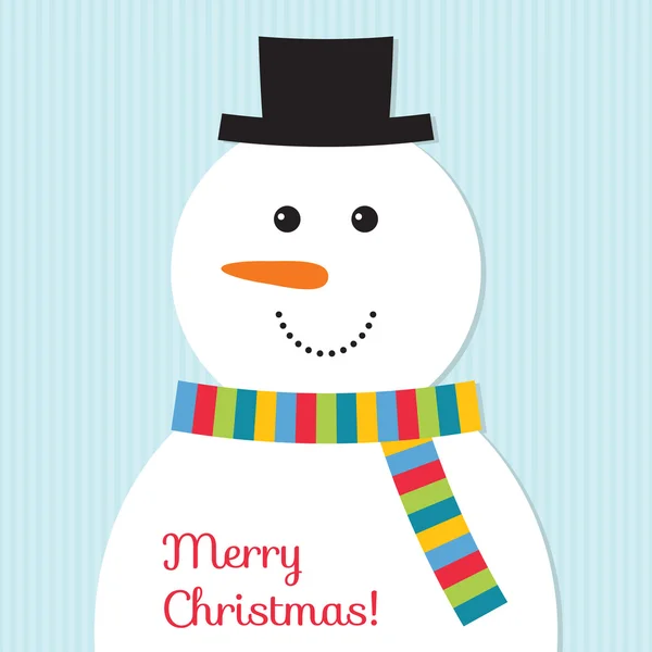 Christmas card with a snowman — Stock Vector