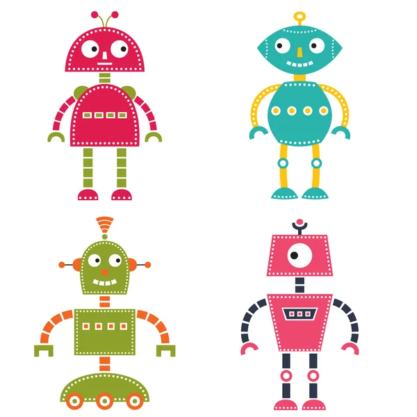 Conjunto de robots — Archivo Imágenes Vectoriales