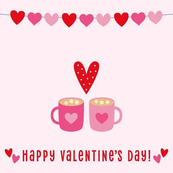 Valentines Day vector greeting card Stock Vector