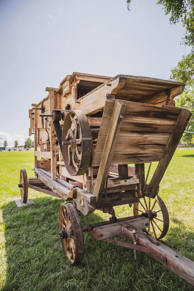 Agriculture Ancient Antique Cart Classic Country Equipment Farm Field Grass — Stock Photo, Image