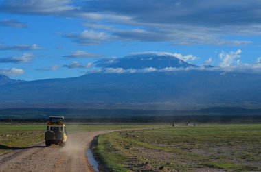 Kilimanjaro 'nun Amboseli Ulusal PArk, Kenya, Afrika' daki görüntüsü