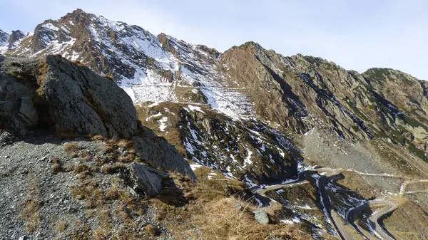 Transfagarasan Autópálya Románia Európa — Stock Fotó