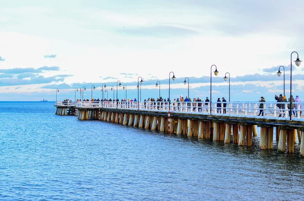 Pier Baltic Sea Orlowo Gdynia Poland — Stock Photo, Image
