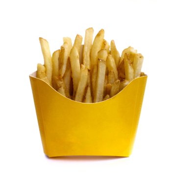turuncu kutu içinde patates kızartması