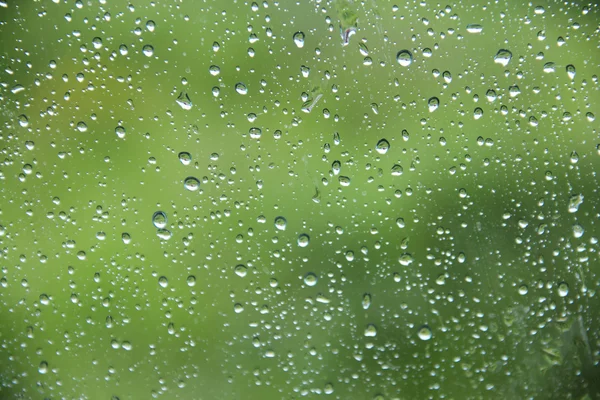 Gocce d'acqua su vetro — Foto Stock