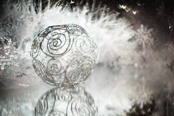 Silver christmas decoration — Stock Photo, Image