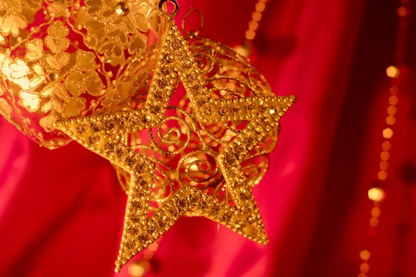 Golden christmas decoration — Stock Photo, Image