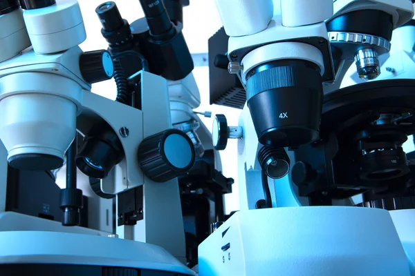 Many microscopes — Stock Photo, Image