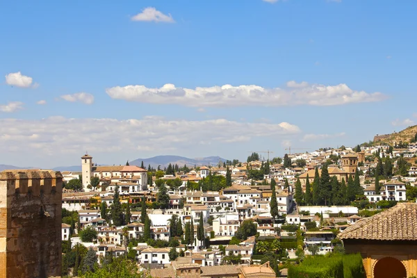 Вид на Альгамбру и Гранаду — стоковое фото
