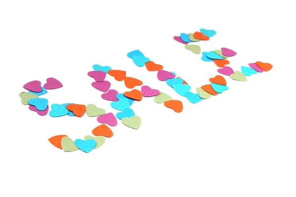 Paper hearts sale — Stock Photo, Image