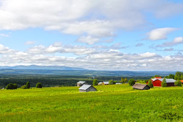 Landscape and village — Stock Photo, Image