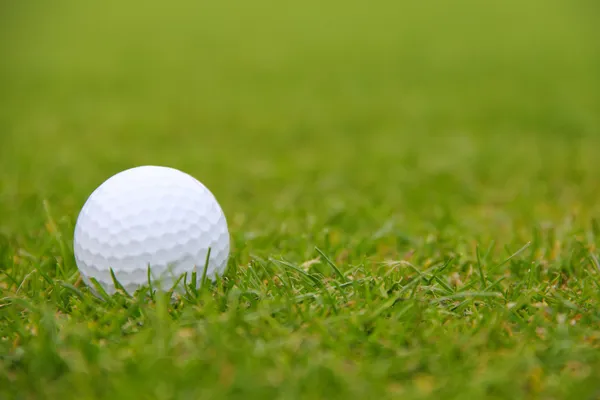 Pelota de golf en curso — Foto de Stock