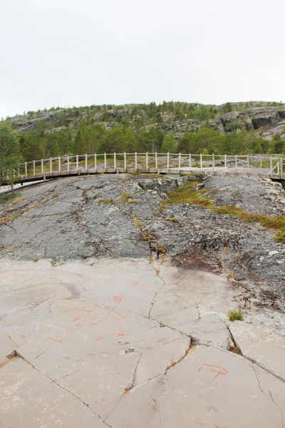 Rock carvings at Alta — Stock Photo, Image