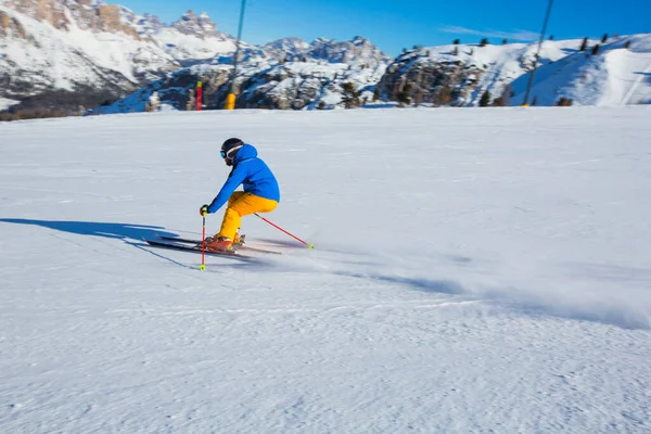Dolomiti Talya Kayak Merkezi Cortina Ampezzo Faloria Nın Arka Planında — Stok fotoğraf