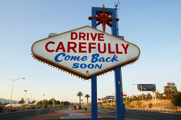 Voltar do sinal de Las Vegas — Fotografia de Stock