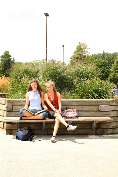 Teenagers at school — Stock Photo, Image