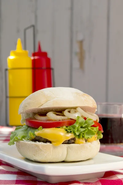 Hambúrguer de queijo — Fotografia de Stock