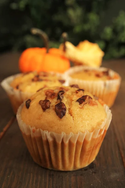 Pompoen muffins — Stockfoto