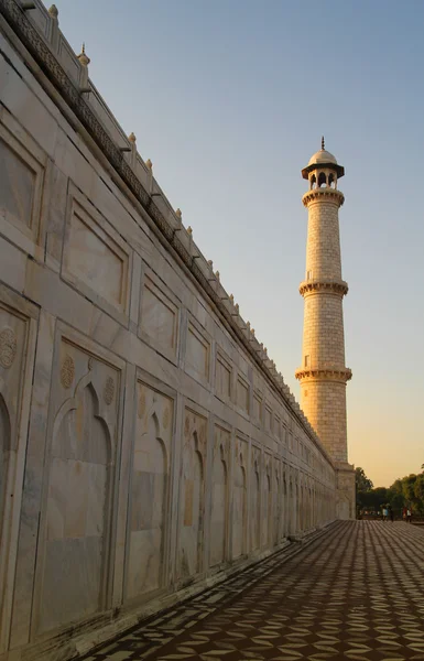 Minarete no Taj Mahal — Fotografia de Stock