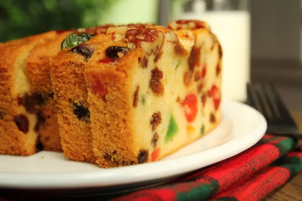 Christmas fruit cake — Stock Photo, Image