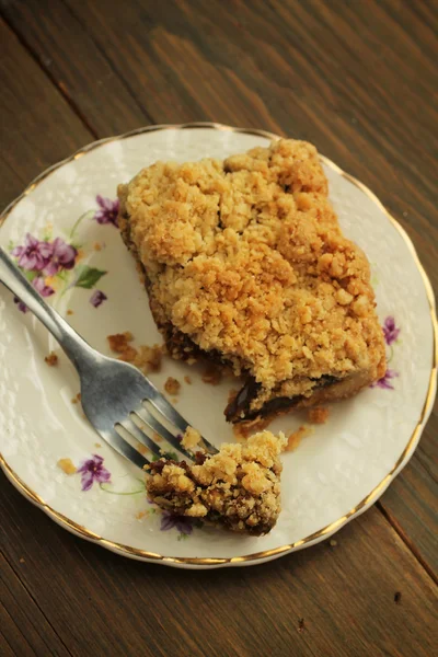 Date square in a plate — Stock Photo, Image