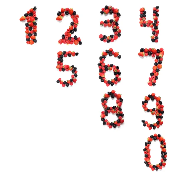 Fruits numbers — Stock Photo, Image