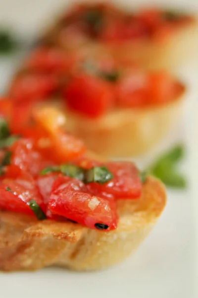 Fresh bruschettas — Stock Photo, Image