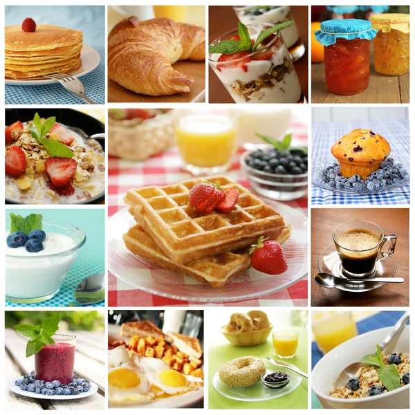 Frühstück Collage — Stockfoto