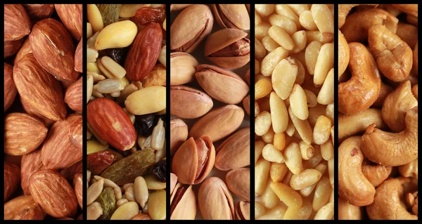 Nuts collage — Stock Photo, Image