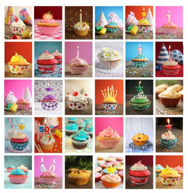 Collage of cupcakes clipart