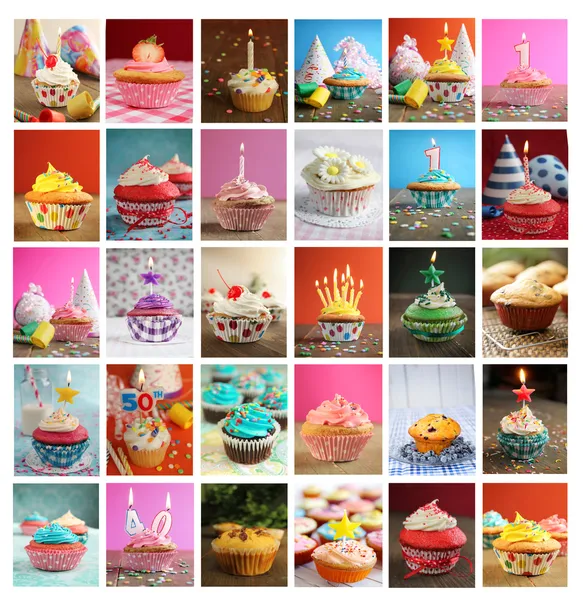 Collage of cupcakes — Stock Photo, Image