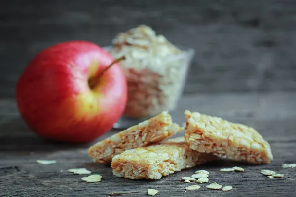 Apple granola barre — Stock Photo, Image