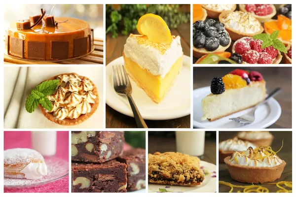 Dessert collage — Stock Photo, Image