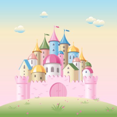 Cartoon fairy tale castle