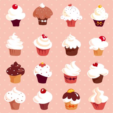 cupcakes - Dikişsiz arka plan