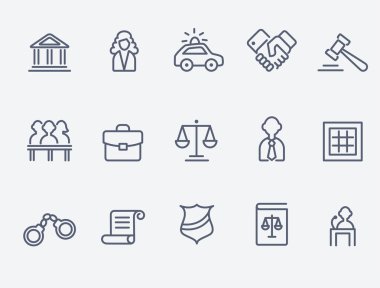 Law icons clipart