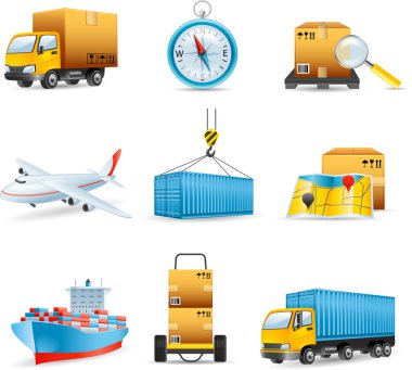Logistics icons clipart