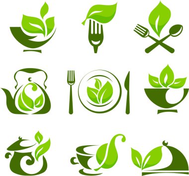 Organic food design elements clipart
