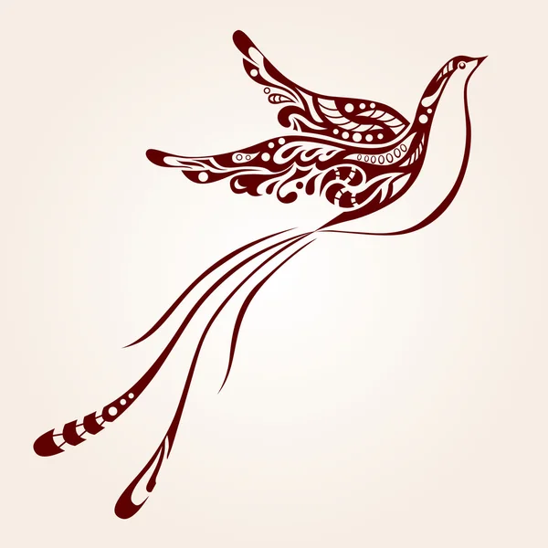 Decoratieve vogel — Stockvector