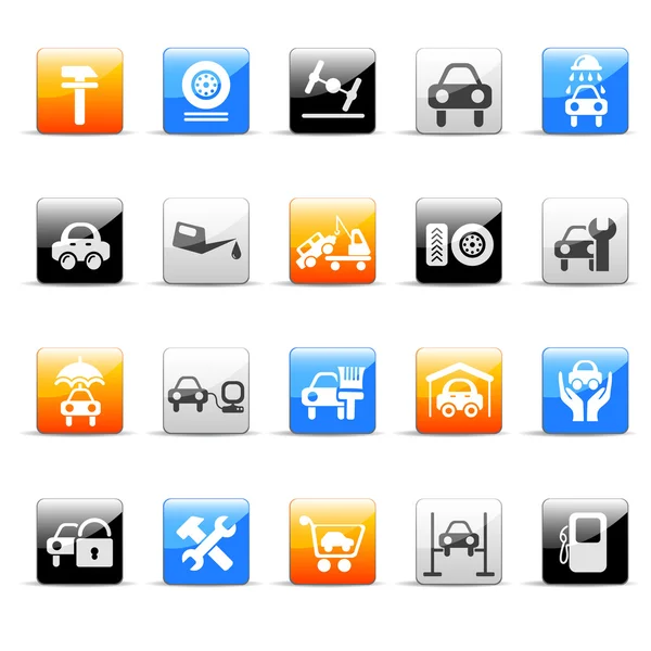 Car service icons — Stock Vector
