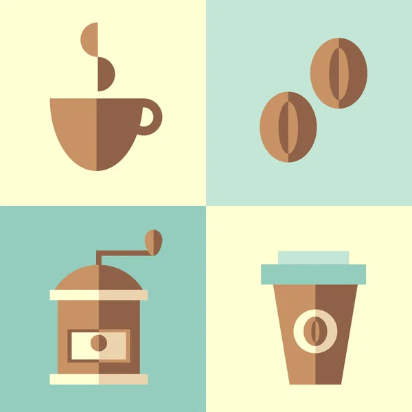 Set icono de café — Archivo Imágenes Vectoriales