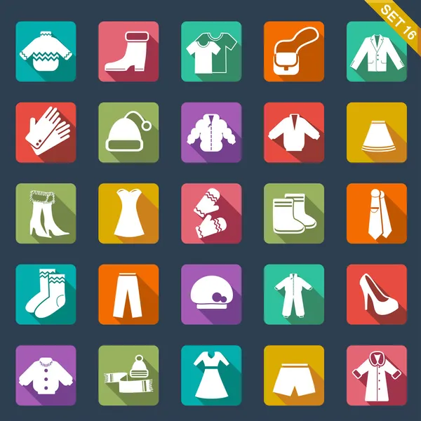 Clothes icons — Stock Vector