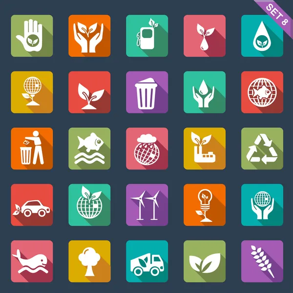 Ecology icon set — Stock Vector