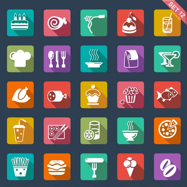 Iconos de alimentos — Vector de stock