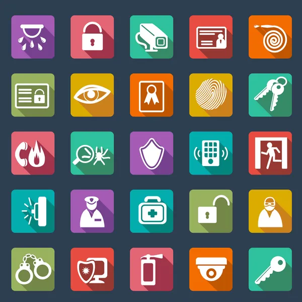 Iconos de seguridad — Vector de stock