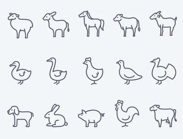 Animales de granja — Vector de stock